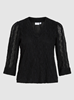 VILUMENA V-NECK 3/4 TOP