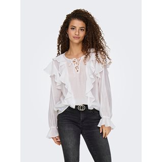 JDYBETH L/S FRILL TOP WVN