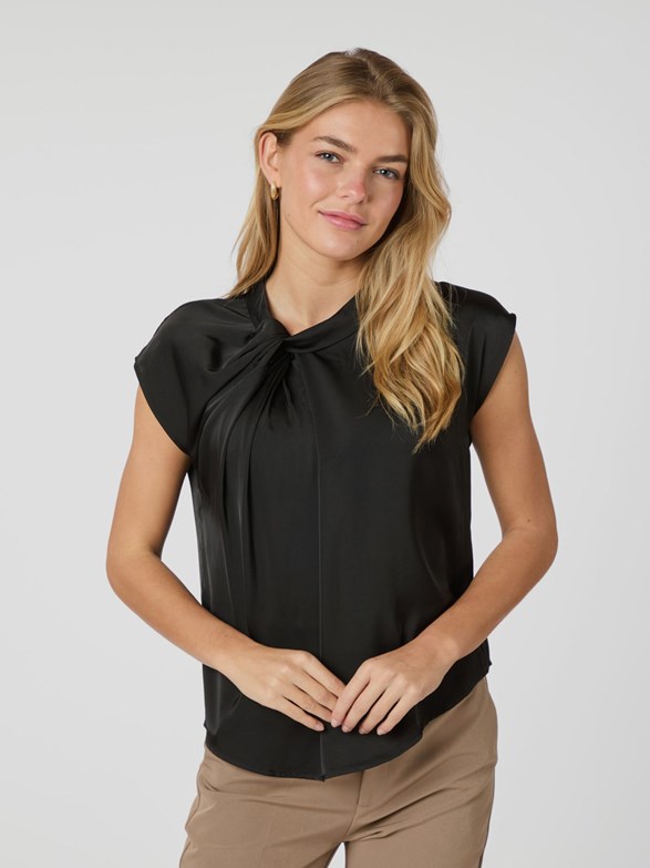Fleur Drapy Satin Blouse