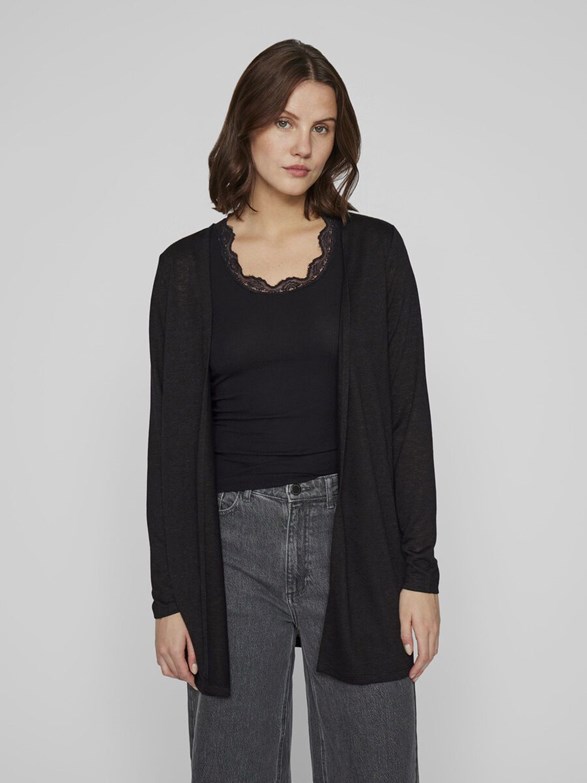 VIAMER L/S OPEN CARDIGAN