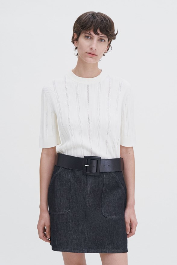 Braid Knit T-Shirt