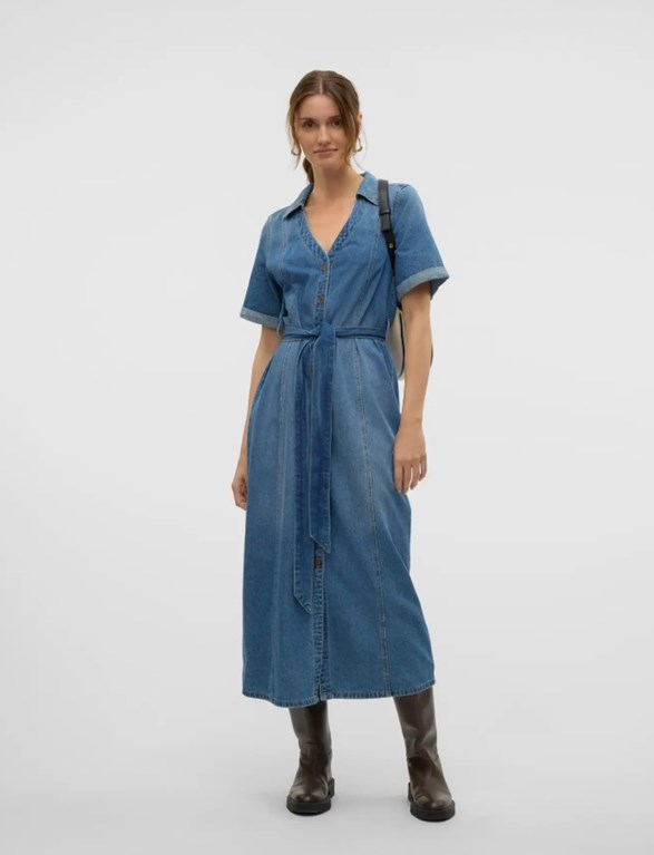 VMTRYLLA SS 7/8 DNM DRESS  SI306