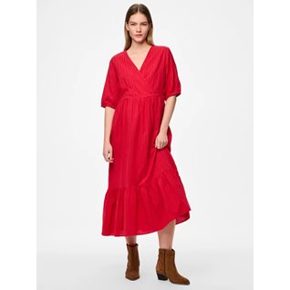 PCSANON 2/4 MIDI DRESS WVN BC