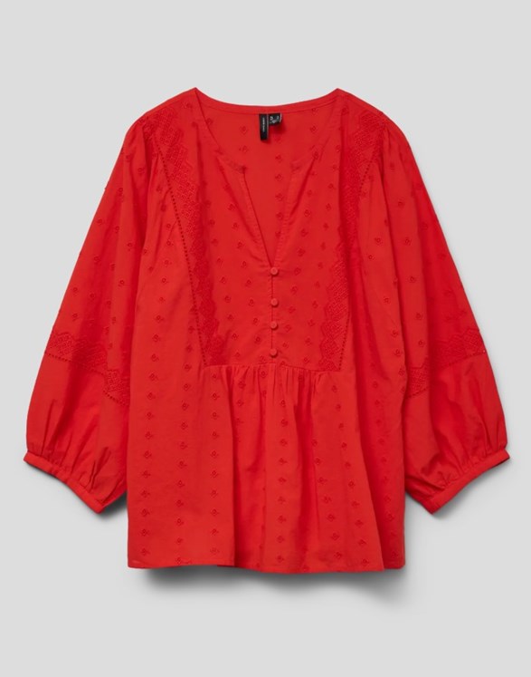 VMSOFIE 3/4 V-NECK TOP WVN GA