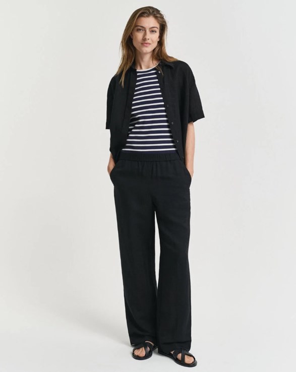 LINEN BLEND PULL ON PANTS