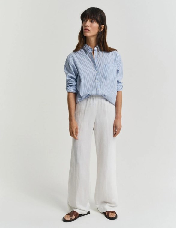 LINEN BLEND PULL ON PANTS