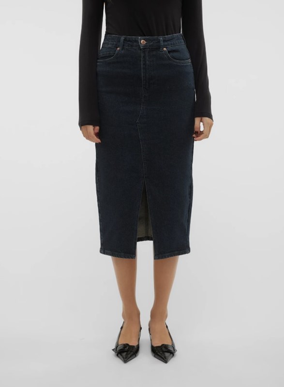 VMVERI HR CALF DENIM SKIRT GA NOOS