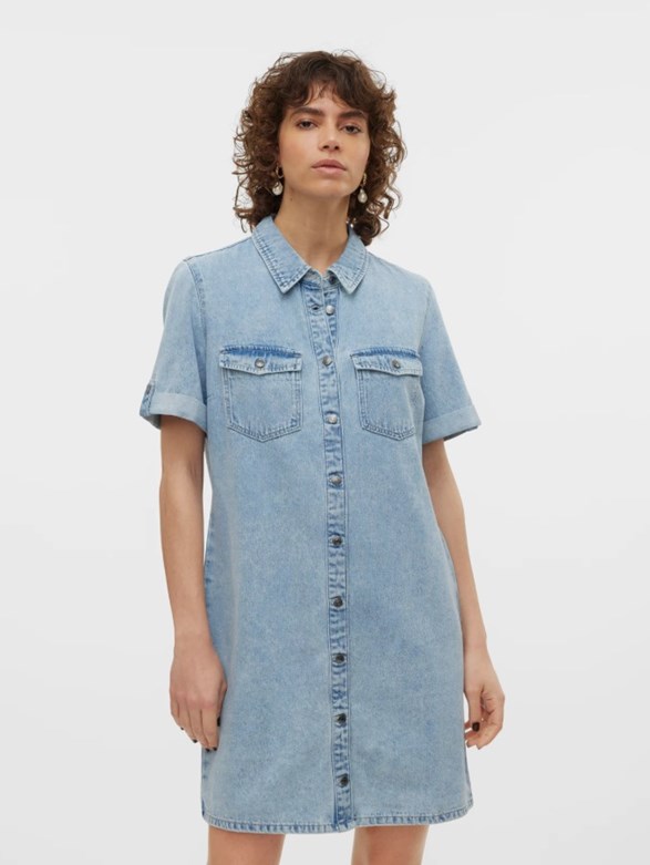 VMJENNIE SS SHORT DENIM DRESS GA NOOS