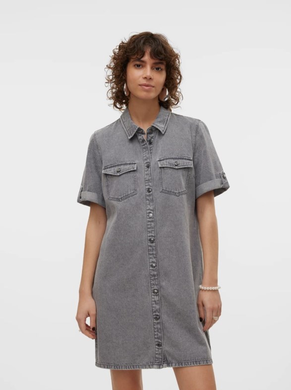 VMJENNIE SS SHORT DENIM DRESS GA NOOS