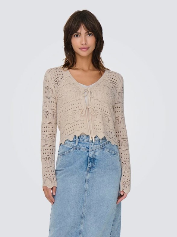 JDYSUN LAY L/S V-NECK TIE CARDIGAN KNT