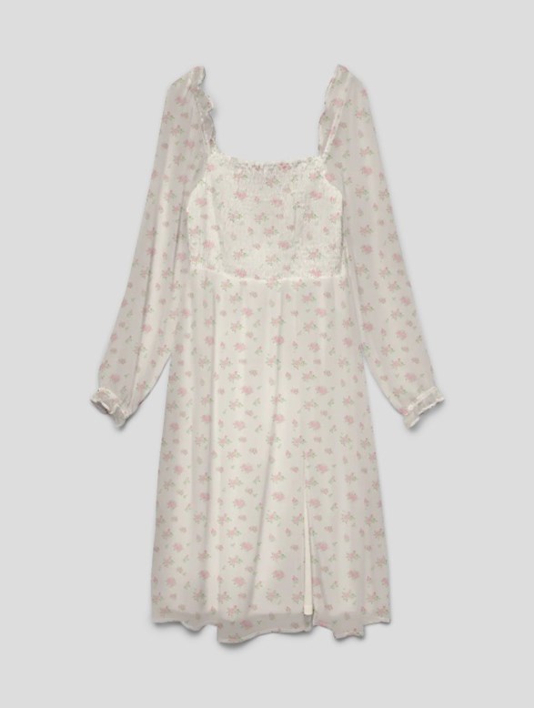 VMSMILLA LS CALF SMOCK DRESS WVN GA