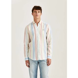 Happy Linen Stripe Shirt-Classic Fit