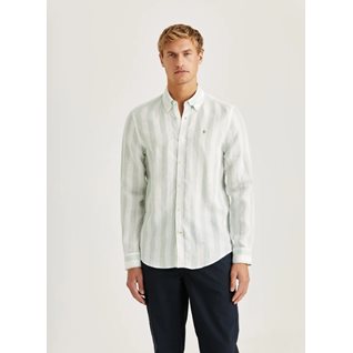 Douglas Linen Stripe Shirt-Classic Fit