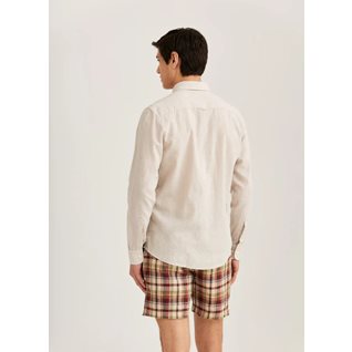 Linen Dressed Check Shirt-Slim Fit