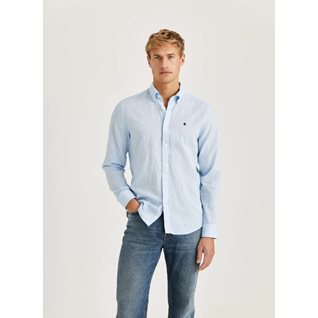 Linen Dressed Check Shirt-Slim Fit