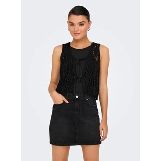 ONLLIZZY LIFE SL CROCHET TIE VEST KNT