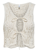 ONLLIZZY LIFE SL CROCHET TIE VEST KNT