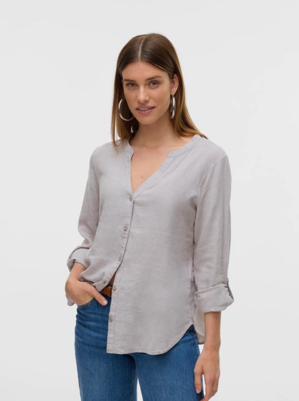VMLINN LS V-NECK SHIRT WVN NOOS