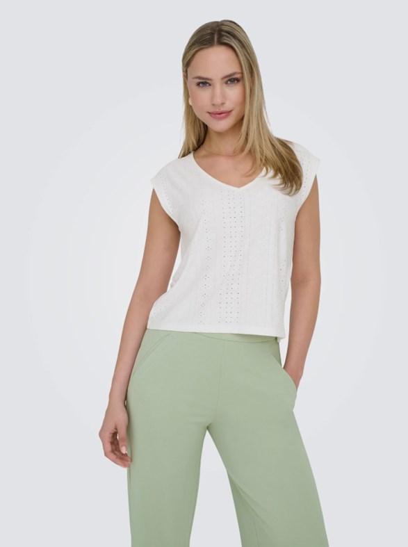JDYCATHINKA S/L V-NECK TOP JRS DIA