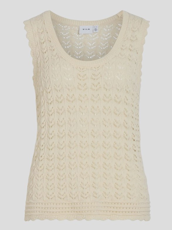 VIDOLISE U-NECK S/L KNIT TOP
