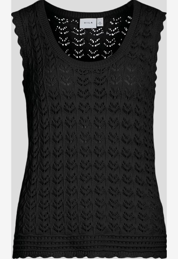 VIDOLISE U-NECK S/L KNIT TOP