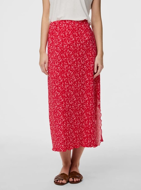 PCFLORA HW MIDI SKIRT JRS BC