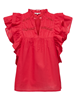 ONLSUNNY LIFE CAPSL FRILL TOP WVN NOOS