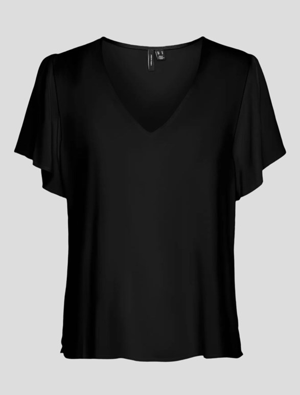 VMEASY JOY V-NECK SS BLOUSE WVN GA