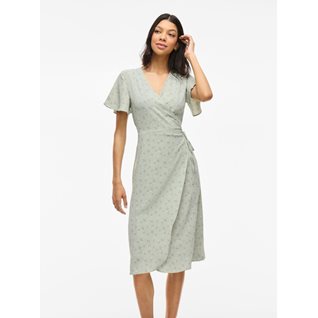 VILOVIE S/S WRAP MIDI DRESS/SU - NOOS