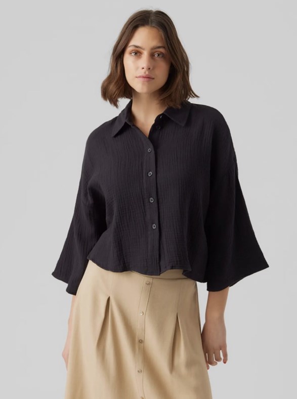 VMNATALI CROP SHIRT WVN GA SPE