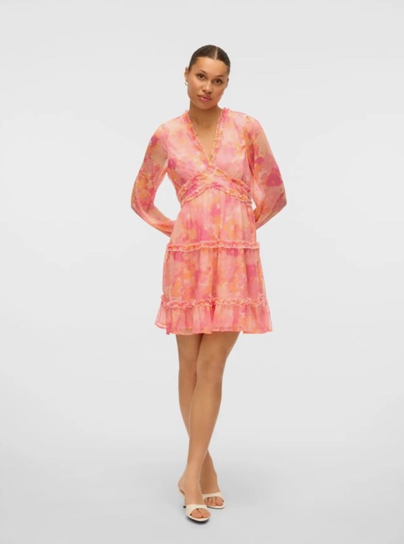 VMSMILLA LS FRILL SHORT DRESS WVN GA