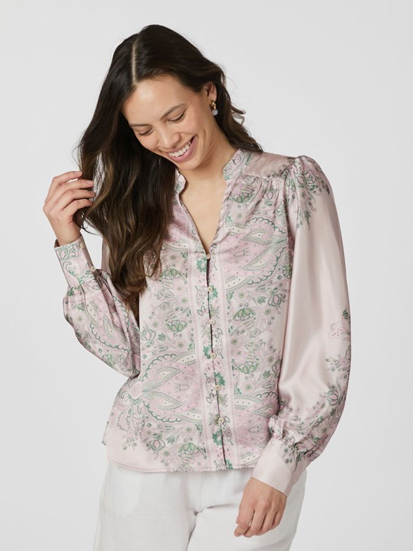 Massima Paisley Border Blouse