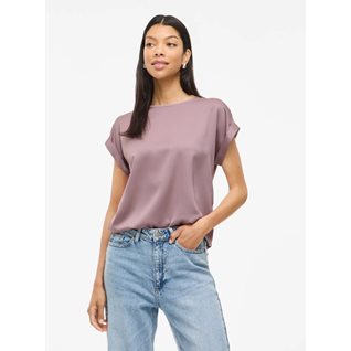 VIELLETTE S/S SATIN TOP/SU - NOOS