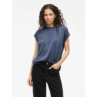 VIELLETTE S/S SATIN TOP/SU - NOOS