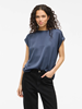 VIELLETTE S/S SATIN TOP/SU - NOOS
