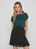 VIELLETTE S/S SATIN TOP/SU - NOOS