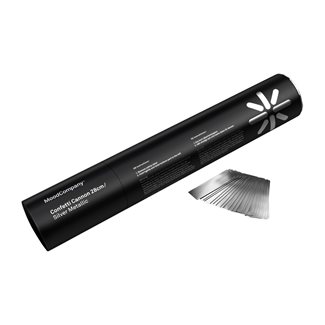 Konfettirör 28 cm Silver Supreme