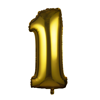 Foil balloon Gold Numbers 100 cm
