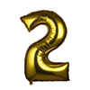 Foil balloon Gold Numbers 100 cm