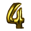 Foil balloon Gold Numbers 100 cm