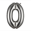 Foil balloon Silver Numbers 100 cm