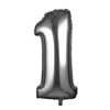 Foil balloon Silver Numbers 100 cm