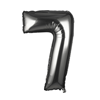 Foil balloon Silver Numbers 100 cm