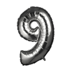 Foil balloon Silver Numbers 100 cm
