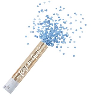 Gender reveal confetti cannon blue