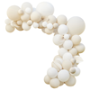 Balloon Arch White and Cream with paper fans