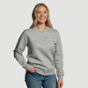 Gray melange sweatshirt with embroidery