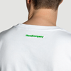 White t-shirt with pictogram embroidery