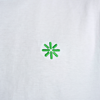 White t-shirt with pictogram embroidery