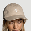 Beige cap with pictogram embroidery